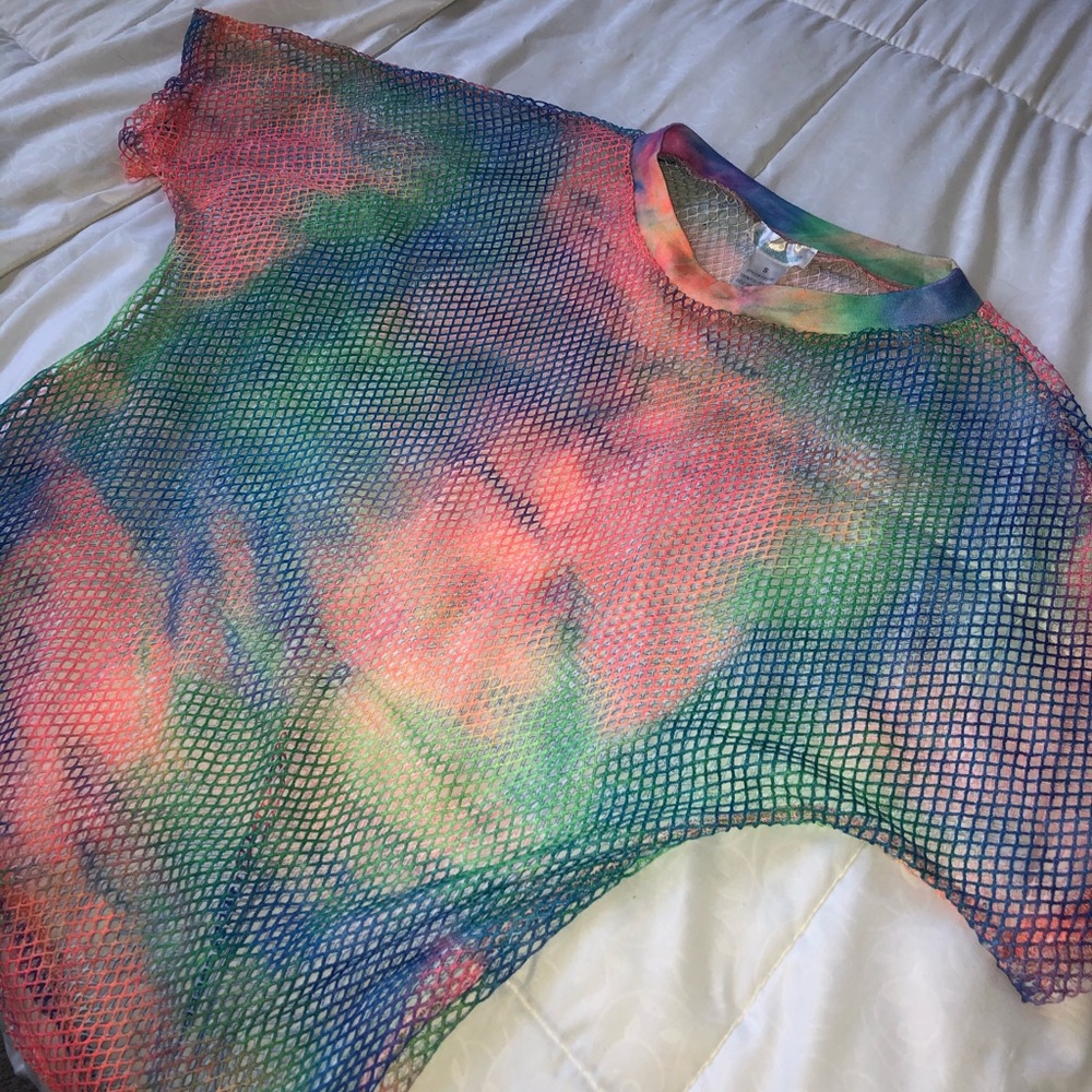 Rainbow see through shirt | send me offers!